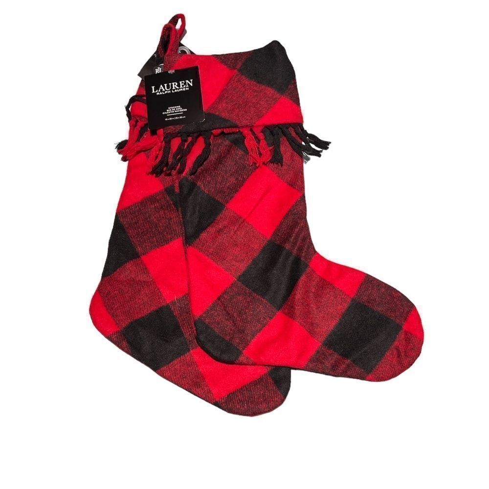 Ralph Lauren‎ Tartan Buffalo Plaid Christmas Stocking